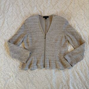 St. John knit zip up structured jacket